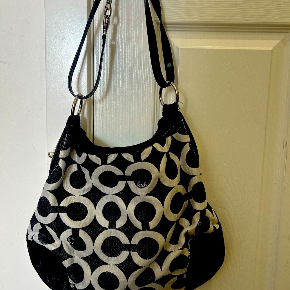 Coach Women's Classic Black And Grey Bag